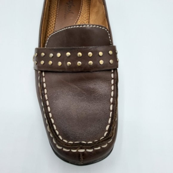 Natural Soul by Naturalizer CRAVER Brown Leather Loafer SZ 7 - Picture 11 of 13